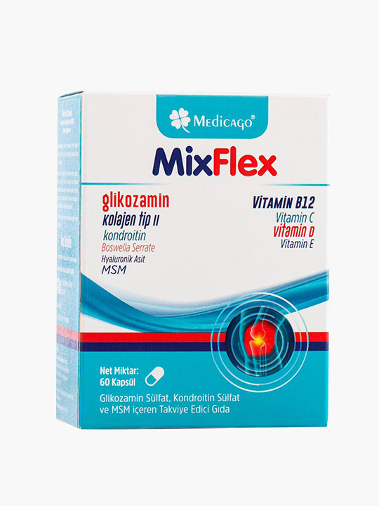 Medicago MixFlex Glukozamin 60 Kapsül Medicago MixFlex Glukozamin 60 Kapsül - Görsel 1