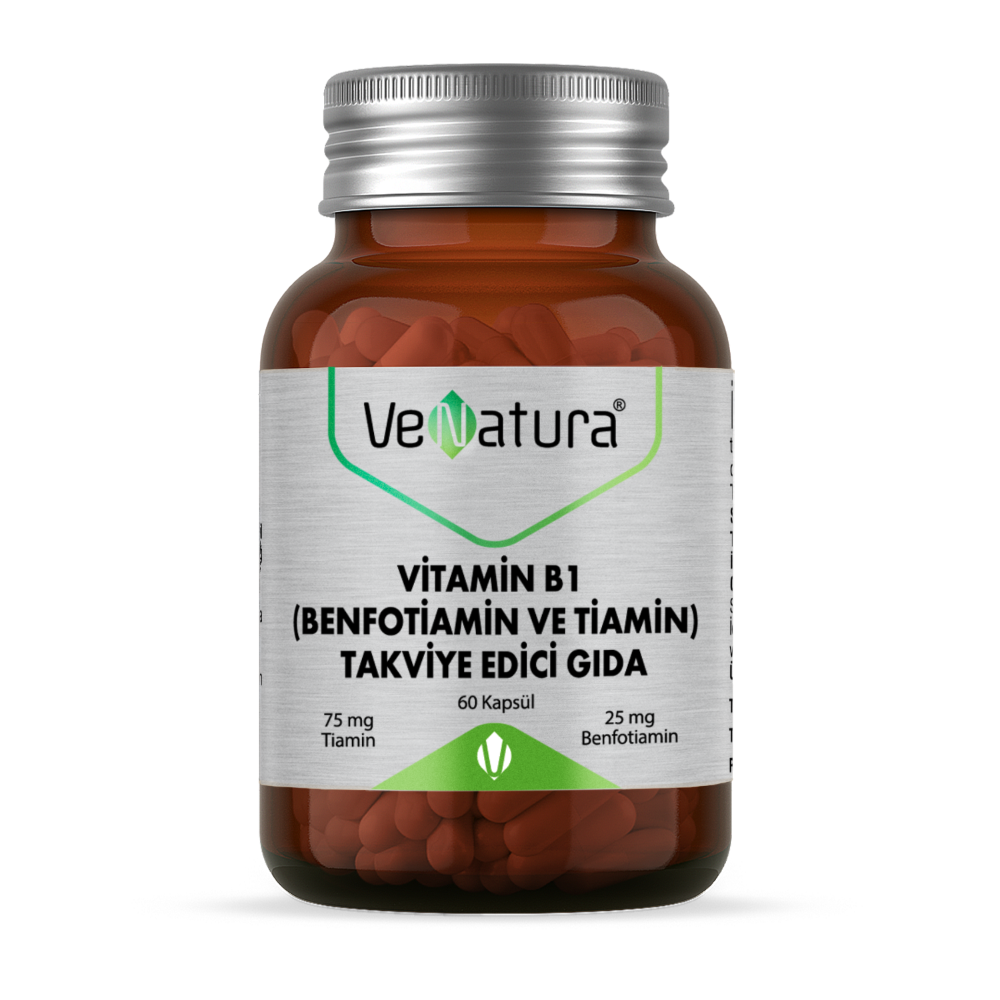 Venatura Vitamin B1 (Benfotiamin ve Tiamin) 60 Kapsül Venatura Vitamin B1 (Benfotiamin ve Tiamin) 60 Kapsül - Görsel 1